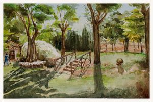 Soria -  Jardín en el paseo de San Saturio